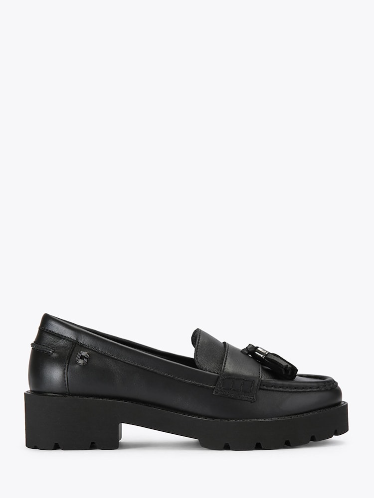Carvela Black Snap Chunky Tassel Loafers - Image 1 of 5