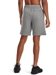 Under Armour Grey/White Rival Fleece Shorts - Image 2 of 6