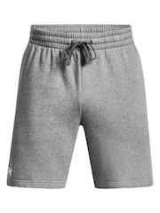 Under Armour Grey/White Rival Fleece Shorts - Image 5 of 6