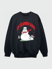 Rags & Rascals Black Star Wars The Mandalorian Snowman Sweatshirt - Image 3 of 3