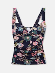 Joules Jasmine Navy Floral Tankini Top - Image 1 of 3