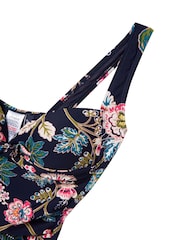 Joules Jasmine Navy Floral Tankini Top - Image 2 of 3