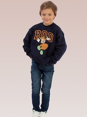 Rags & Rascals Blue Mickey Mouse Boo Halloween Sweat Top - Image 2 of 5