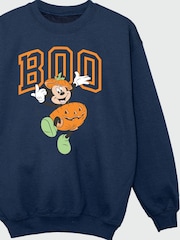 Rags & Rascals Blue Mickey Mouse Boo Halloween Sweat Top - Image 4 of 5