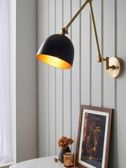 Gallery Home Antique Brass Moncton 1 Bulb Wall Light - Image 4 of 9