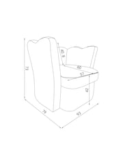 MADE.COM Rust Red Velvet Maya Accent Chair - Image 7 of 7