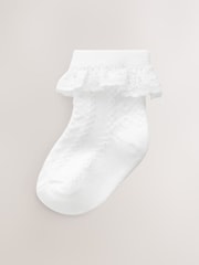 White Lace Baby Socks 7 Pack (0mths-2yrs) - Image 4 of 8