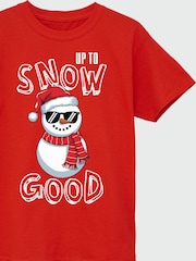 Rags & Rascals Red Christmas Snow Good T-Shirt - Image 4 of 5