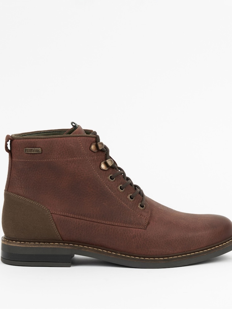 Barbour® Cedar Tan Brown Deckham Lace-Up Derby Boots - Image 2 of 2 Barbour® Cedar Tan Brown Deckham Lace-Up Derby Boots - Image 2 of 2