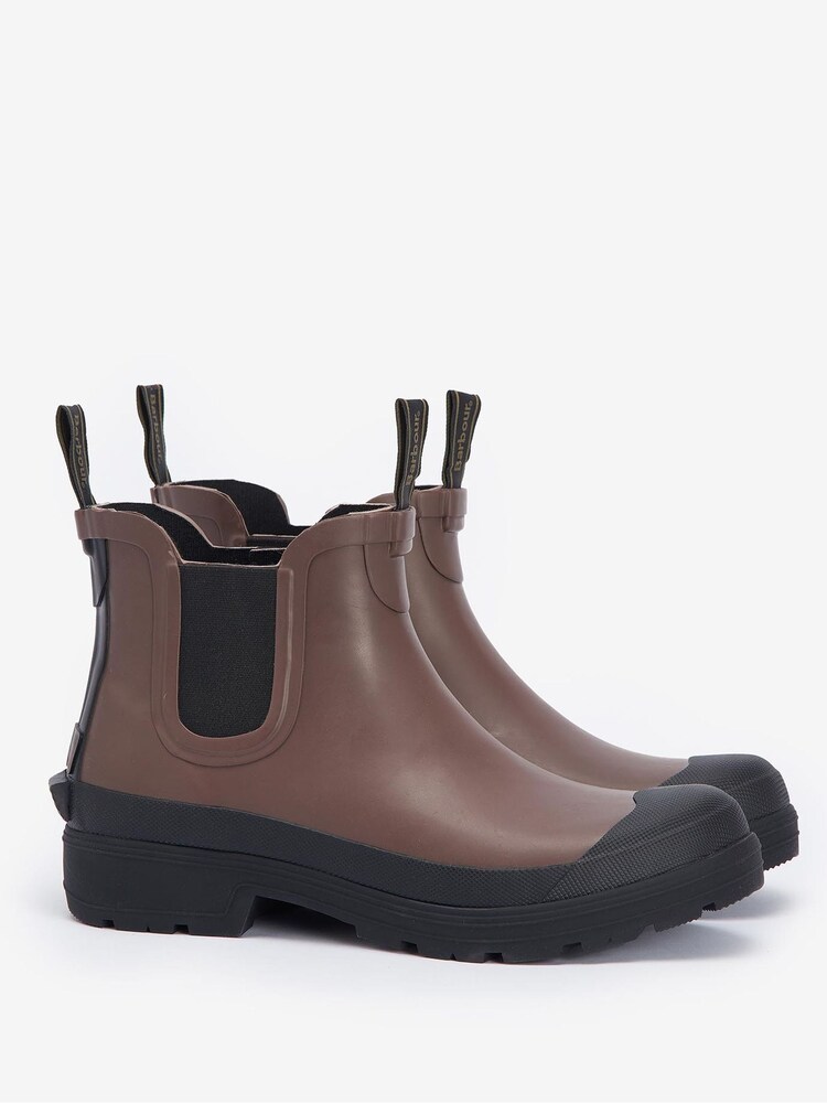 Barbour® Brown Storm Chelsea Wellington Boots - Image 2 of 5 Barbour® Brown Storm Chelsea Wellington Boots - Image 2 of 5
