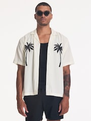 Religion White Palm Short Sleeve Shirt - Image 1 of 4