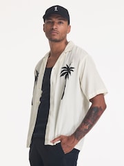 Religion White Palm Short Sleeve Shirt - Image 4 of 4