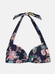 Joules Jasmine Navy Floral Bikini Top - Image 1 of 4