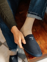 Barbour® Navy Blue Everitt Mule Slippers - Image 1 of 7