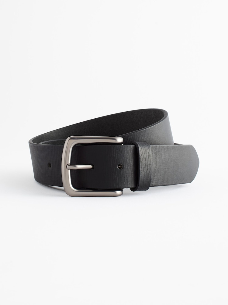 Black Casual Leather Belt - Image 2 of 4