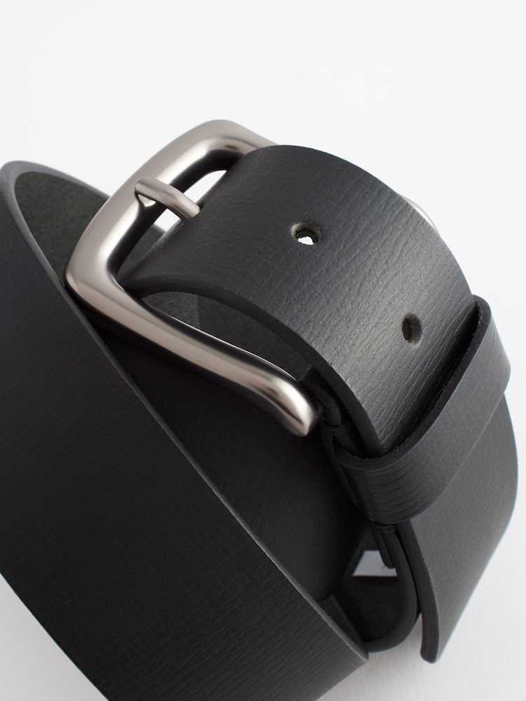 Noir - Ceinture en cuir casual - Image 3 of 4