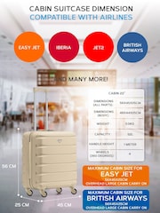 Flight Knight 56x45x25cm EasyJet Overhead 4 Wheel ABS Hard Case Cabin Carry On Hand Luggage - Image 3 of 7