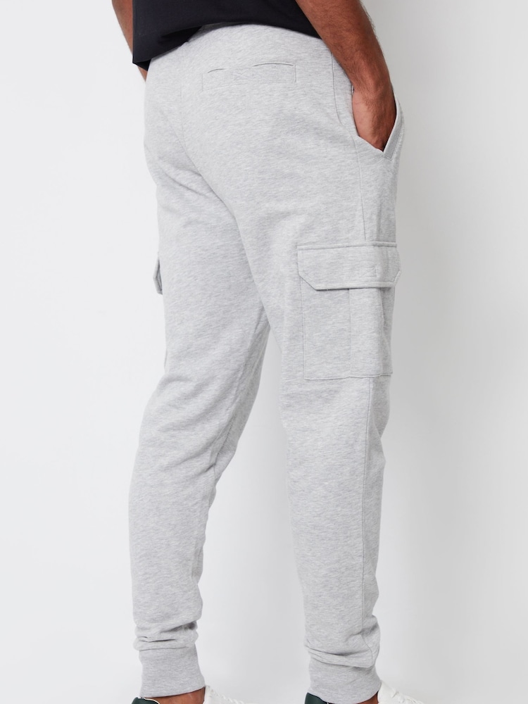 Threadbare Grey Cargo Style Joggers - Image 2 of 4