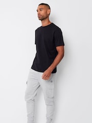 Threadbare Grey Cargo Style Joggers - Image 3 of 4