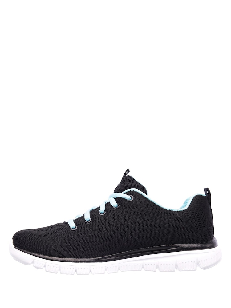 Skechers Black White Standard Fit Graceful Get Connected Sports Trainers - Image 2 of 4