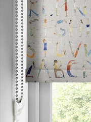 Voyage Natural Blackout Alphabet People Made to Measure Roller Blinds - Image 5 of 6