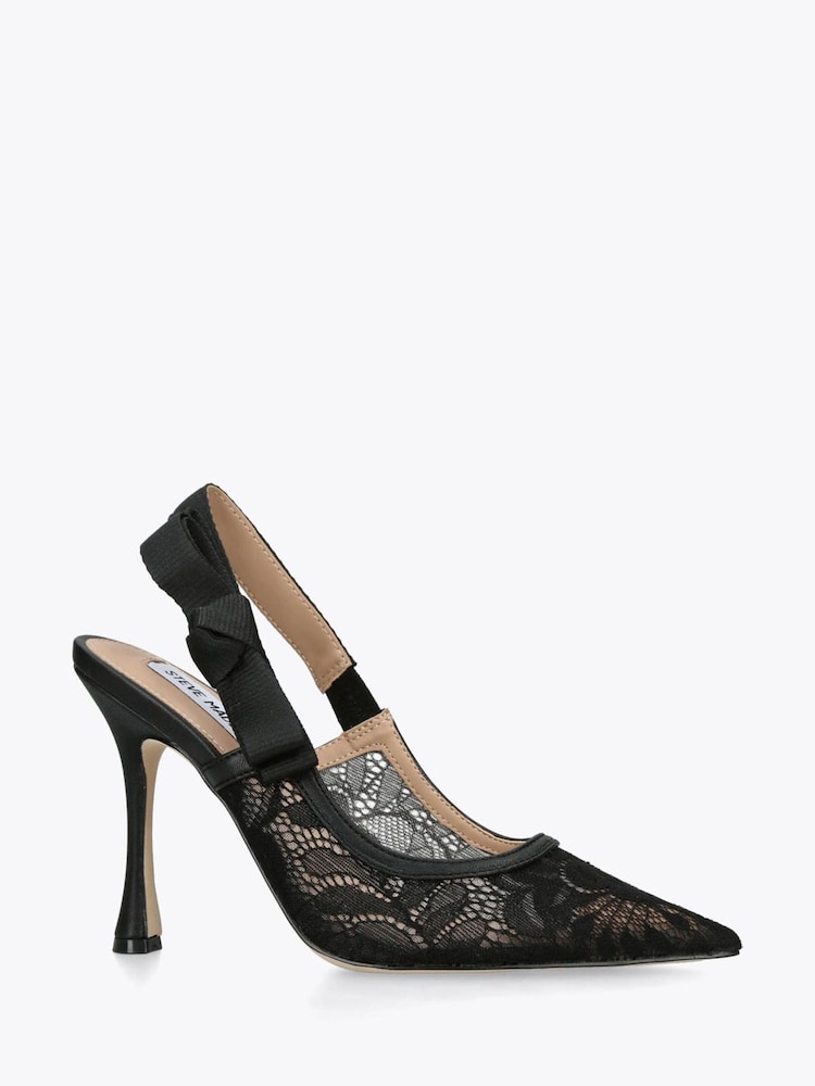 Steve Madden Black Brylie Black Lace Sandals - Image 2 of 4 Steve Madden Black Brylie Black Lace Sandals - Image 2 of 4