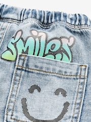 Light modra Denim - 100% bombaž Graffiti potisk; vzorec Jeans (3mths-7yrs) - Slika 8 iz 8