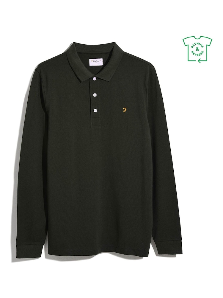 Grün - Farah Blanes Langärmeliges Polo-Shirt - Bild 5 von 5