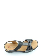 Heavenly Feet Ldies Vegan Friendly Comfort Black Sandals - Image 4 of 4