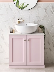 Pink Farnley Panelled Under Sink Under Sink Unit Storage Unit - Image 1 of 8
