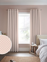 Laura Ashley Pink Louise Star Made to Measure 100% Cotton Curtains - Image 1 of 8