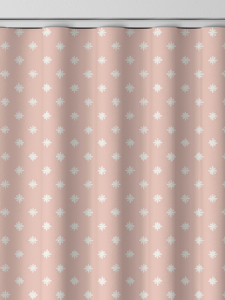 Laura Ashley Pink Louise Star Made to Measure 100% Cotton Curtains - Image 8 of 8