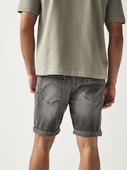 Grau - Denim-Shorts mit Stretchanteil - Bild 3 von 9