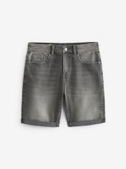 Grau - Denim-Shorts mit Stretchanteil - Bild 5 von 9