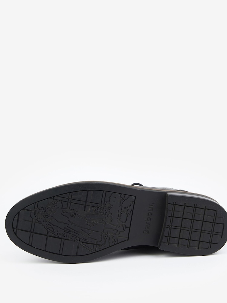 Barbour® Black Deckham Lace-Up Derby Boots - Image 2 of 4 Barbour® Black Deckham Lace-Up Derby Boots - Image 2 of 4