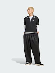 adidas Originals Black 3-Stripes Polo Shirt - Image 1 of 5