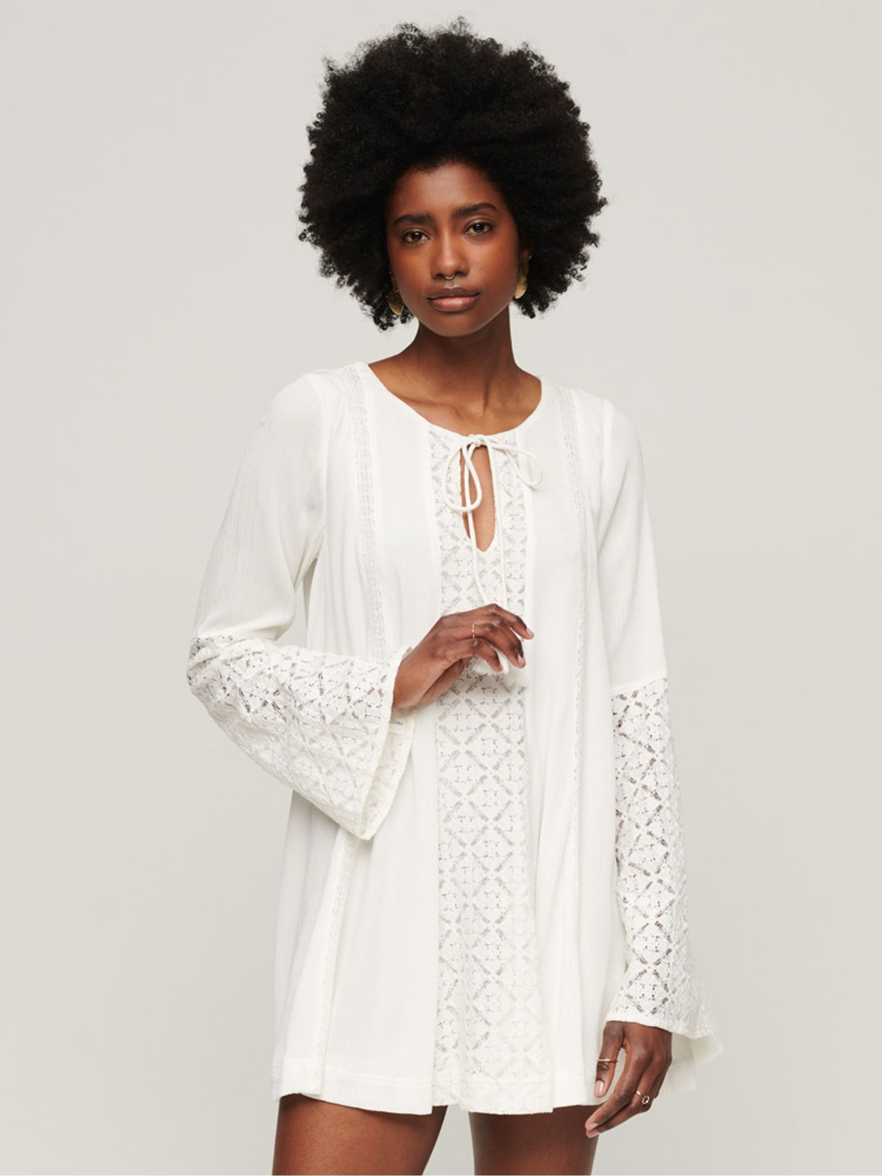 Cream lace summer dress outlet