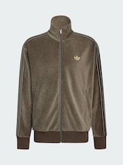 adidas Originals Brown Firebird Velour Track Jacket - Image 5 of 5