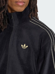 adidas Originals Black Firebird Velour Track Jacket - Image 4 of 5