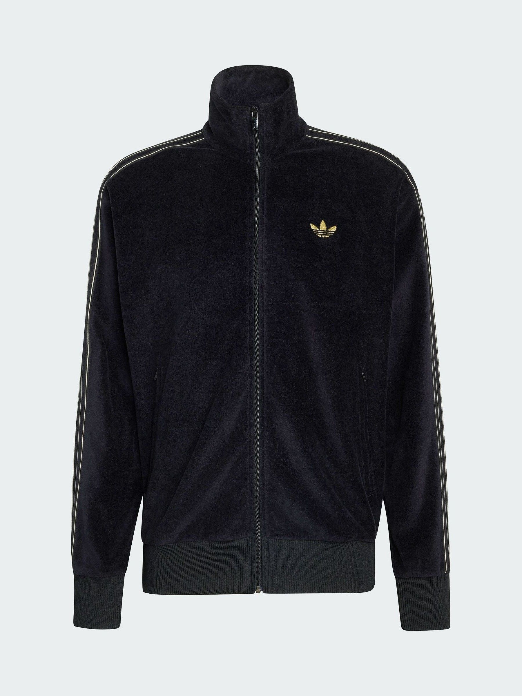 Buy adidas Originals Black Firebird Velour Track Jacket from the