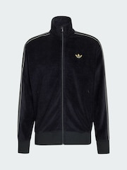 adidas Originals Black Firebird Velour Track Jacket - Image 5 of 5