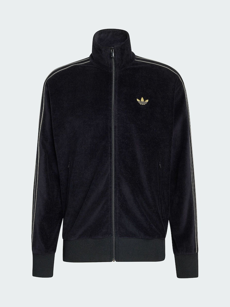 adidas Originals Black Firebird Velour Track Jacket - Image 5 of 5 adidas Originals Black Firebird Velour Track Jacket - Image 5 of 5