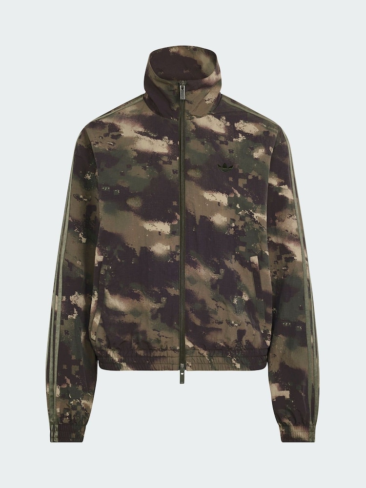 adidas Originals Green Camouflage Loose Track Top - Image 5 of 5