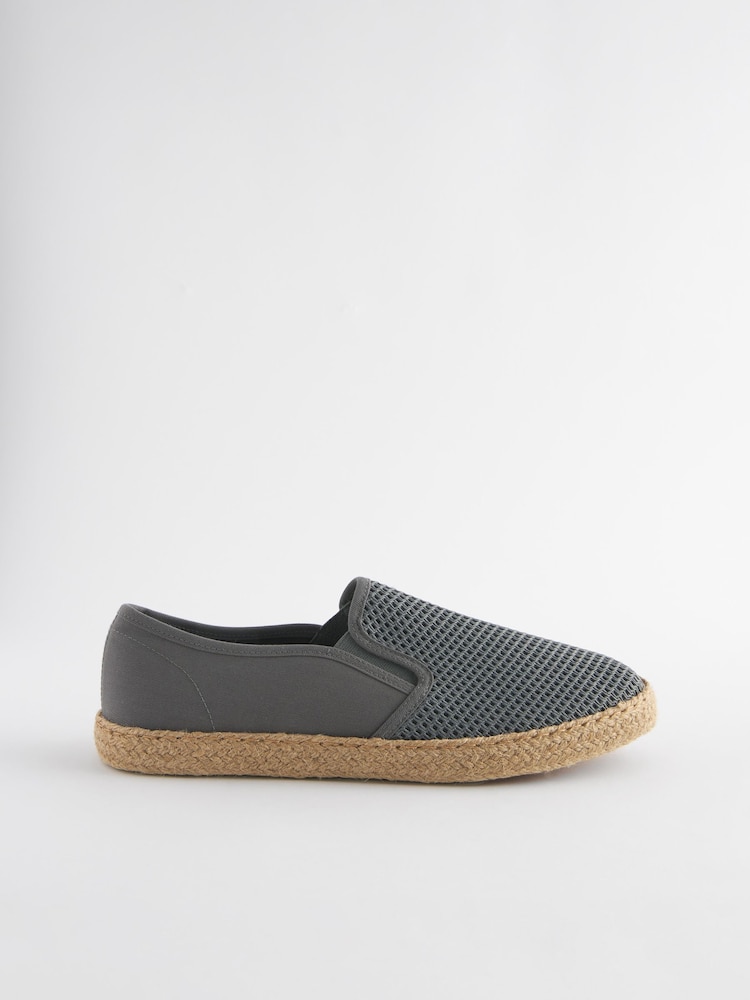 Gris - Espadrilles en maille - Image 3 of 6