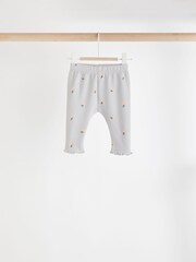 Mono Floral Baby Print 100% Cotton T-Shirts And Leggings 4 Piece Set - Image 8 of 16