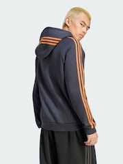 adidas Originals Grey Adicolor Over The Hood Stripes Hoodie - Image 2 of 5