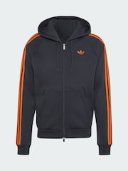 adidas Originals Grey Adicolor Over The Hood Stripes Hoodie - Image 5 of 5
