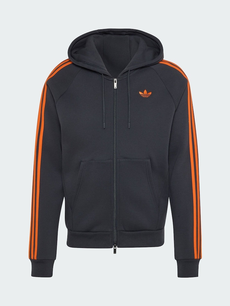 adidas Originals Grey Adicolor Over The Hood Stripes Hoodie - Image 5 of 5 adidas Originals Grey Adicolor Over The Hood Stripes Hoodie - Image 5 of 5