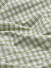 Piglet in Bed Pear Gingham Linen Duvet Cover - Image 3 of 3