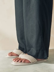 Neutral Rib Flip Flop Slippers - Image 3 of 9